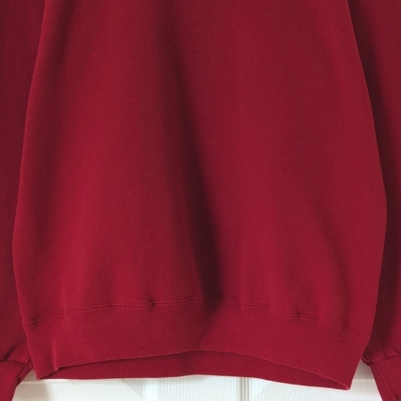 Jerzees 80's Vintage Classic Pullover Crewneck Sweatshirt Red Unisex Large - Picture 6 of 11